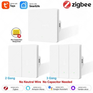 Tuya สวิตช์ติดผนังอัจฉริยะ ZigBee มาตรฐาน EU UK แผงปุ่มปุ่ม Alexa ควบคุมด้วยเสียงสำหรับ K759ไฟบ้าน - Product Image 2