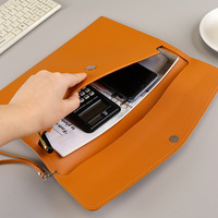 Porte-documents A4 Plus Modèle 8026 Chine Bouton-pression Cuir PU Affaires Étanche Sac à main de bureau Contrat Document Logo