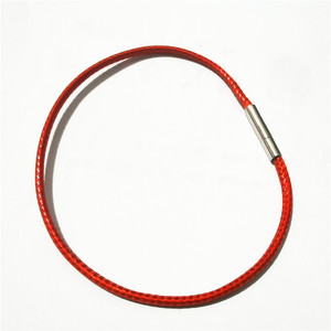 <b>Red</b> Waxed Thread <b>Bracelet</b> 2Mm Thick 18Cm Long Magnetic Clasp Fashion Jewelry Gift - Product Image 5