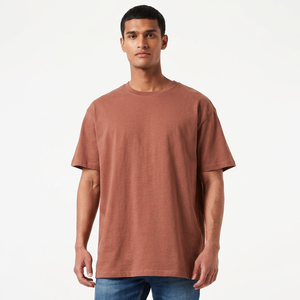 T-shirt Homme Grande Taille Personnalisable OEM – Décontracté, Tricoté, Teint Uni, Logo Imprimé, Graphique, Coupe Oversize en Coton Jersey Tissé - Product Image 1