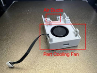 Qidi PLUS5 Q2 Kipas Pendingin Hotend 24V/12V Pendingin Operasi Senyap Umur Panjang Suku Cadang Pengganti Printer 3D