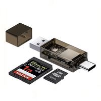 Lecteur de cartes mémoire USB C 4 en 1 pour appareil photo numérique, lecteur de cartes SD avec double fente pour cartes SD