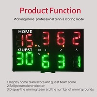 YIZHI Montre portable Contrôle Intérieur Extérieur Padel Court Entraînement Compteur de points de notation Numérique LED Tableau de bord de tennis portable