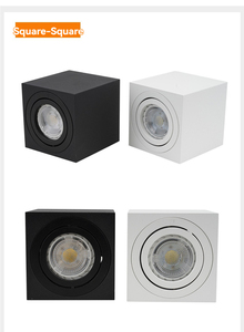 Spot encastré LED GU10 réglable pour plafond, rond noir, fixation fixe - Product Image 4