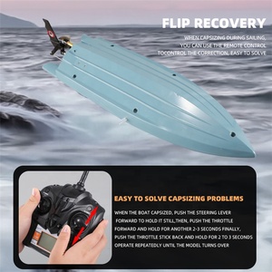 2023 Sản Phẩm Phổ Biến Chất Lượng Tốt 2.4G Điều Khiển Từ Xa Tàu Cao Tốc Trẻ Em Đồ Chơi RC Đua Thuyền Với Đèn Đầy Màu Sắc - Product Image 3