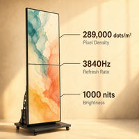 Affichage LED intérieur P1.86, luminosité 1500 cd, 4K HDR10, couleur pleine, 120 Hz, angle de vision 170°, CMS basé sur le cloud, RDM, publicité personnalisée