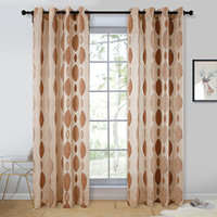 Nouveau rideau en tulle transparent brodé géométrique de luxe de style chinois classique pour salon, chambre à coucher, cuisine // Rideaux transparents pour fenêtres