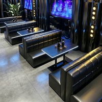 Mobilier commercial moderne pour restaurant, bar, KTV : banquette, canapé avec tables et chaises en métal pour bistro et bar