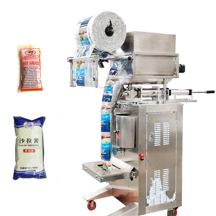 Full Automatic Small Sachet Plastic Bag Liquid Pouch Filling Paste Honey Ketchup Chili Tomato Sauce Packaging Machine for 500 ml