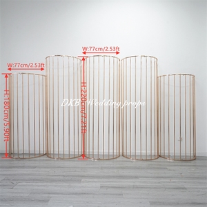 Wedding Arch Stage Decoration Metal Frame Set Party Background Gold Flower Display Curved <b>Backdrop</b> <b>Stand</b> for Wedding Events - Product Image 6