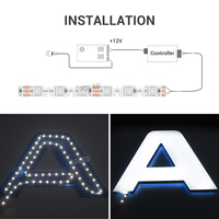 Tira de Luces LED Direccionables en Forma de S, SMD3535 SK6812, 84 LED/M, 6 mm, Zigzag, RGB IC, IP20, 12 V, Cortable, Wi-Fi/CRI80, 5 m