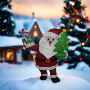 Babbo Natale statuetta natale decorazione per feste giocattolo per bambini e famiglie