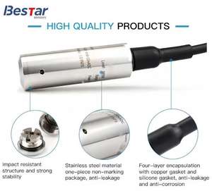 חיישן מפלס מים 24V IP 68 משדר מפלס טבול 4-20mA 0.5%FS מכשירי מדידת מפלס בדרגה תעשייתית - Product Image 6