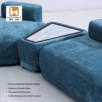 Canapé modulaire sectionnel en forme de L, 4 pièces, en tissu, avec dossier à coussins, couleur vert-bleu, pour salon, vente en gros, directement de l'usine