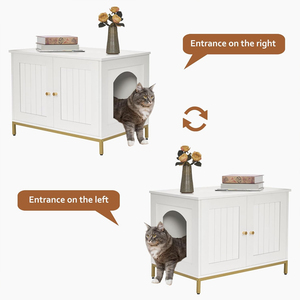 Meuble multifonctionnel <span class=keywords><strong>pour</strong></span> chat : Banc-lavabo haut en bois avec étagère de rangement et tiroir, maison <span class=keywords><strong>pour</strong></span> animaux peu encombrante, OEM/ODM - Product Image 2