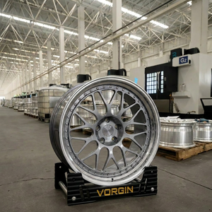 Vorgin Juego de 2 Ruedas Nuevas Personalizadas de Aleación Plateada Pulida y Forjada de 15 17 18 20 Pulgadas con 5/6 Birlos para Porche, Maserati, BMW, Audi - Product Image 2