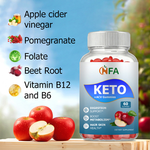 Gomitas Keto +ACV con suplemento de BHB y calcio, personalizables de fábrica, para un control de peso efectivo, nutren la piel, el cabello y las uñas. - Product Image 3
