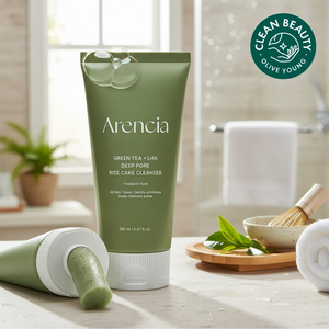 Arencia alta calidad 150g té verde LHA juego de limpiador de pastel de arroz de poro profundo con cepillo de espátula - Product Image 3