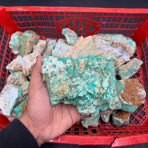 Indonesia-Sourced Natural Green Chrysoprase Rough Stone for Jewelry Making Customized <b>Light</b> <b>Craft</b> Use - Product Image 2