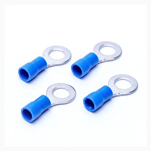 Brass <b>Circle</b> Cable Lug Wire Crimp Connector Electric Stamping Round Terminal Insulated <b>Ring</b> Spade Terminal - Product Image 3