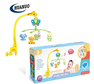 Jouet écologique pour bébé, berceau, girafe, hochet, nouveau-né, cloche, mobile, jeux avec musique, pièces