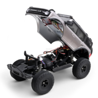 Voiture RC tout-terrain 1/18 de qualité hobby avec essieux portiques, double vitesse, régulateur de vitesse CCS, jantes en alliage, coque en PC, intérieur, 4x4, télécommandée