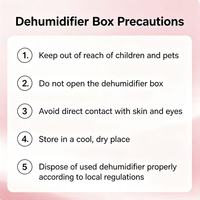 Boîte déshumidificatrice 500 ml, déshumidificateur au chlorure de calcium, déshumidificateur pour la maison, le dortoir et la garde-robe, et déshydratant anti-humidité