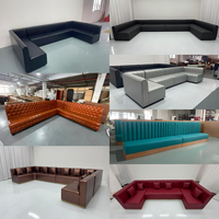 Ensembles de meubles de bar en forme de U, meubles de salon pour chicha, meubles de salon pour shisha, canapé de discothèque, canapé de bar KTV en cuir synthétique
