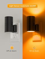 Lampe de chevet LED ZHILAI mini moderne, protectrice des yeux, ambre, avec capteur, à brancher, à intensité variable, cylindrique, certifiée ETL, 100 lumens, pour enfants