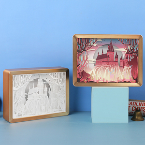 Marco de imagen personalizado foto Harry <span class=keywords><strong>Potter</strong></span> 3D LED luz de noche caja de sombra lámpara de escritorio niños lámpara de noche Luz de lujo para decoración del hogar regalo - Product Image 4
