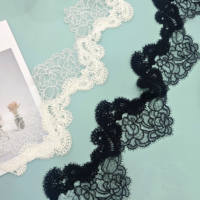 Nouvelle dentelle guipure en laine douce et moelleuse, soluble dans l'eau, pour vêtements, accessoires, chemises pour hommes et femmes, écharpes.