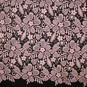 Wholesale colourful customized high quality lace fabric