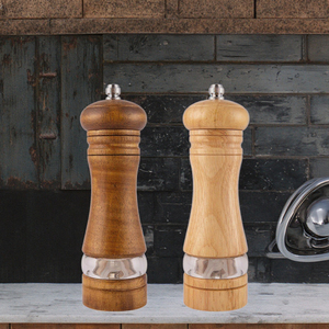 Juego de Molinillos Manuales de Sal y Pimienta de 6 Pulgadas, Botella de Madera Sólida <span class=keywords><strong>para</strong></span> Especias Recién Molidas, <span class=keywords><strong>para</strong></span> Uso en el Hogar, Cocina y Restaurante - Product Image 6
