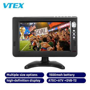 Téléviseur LCD portable 10 pouces avec télécommande, batterie 1500 mAh, ATSC DVB-T2, télévision numérique portable - Product Image 1