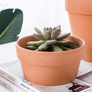 Commercio all'ingrosso ceramica Terracotta vasi di piante con foro di drenaggio succulenta <span class=keywords><strong>e</strong></span> <span class=keywords><strong>Cactus</strong></span> ceramica per il giardino di casa - Product Image 4