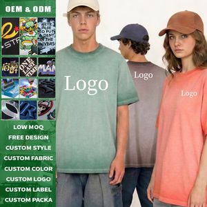 เสื้อยืดโอเวอร์ไซส์ผ้าฝ้าย 100% น้ำหนัก 240 กรัม แบบถัก สำหรับขายส่ง OEM พิมพ์ลาย DTG ล้างสีแบบแอซิด สไตล์วินเทจ สตรีทแวร์ รับผลิตตามแบบ - Product Image 3