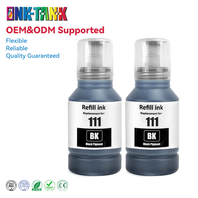 INK-TANK 111 Premium Color Compatible Bottle Water Based Refill Ink for Epson ET-M1100 ET-M1120 ET-M1170 ET-M3170 Printer