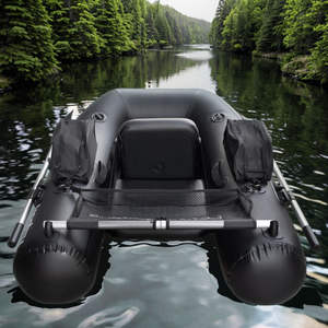 Bateau gonflable en Pvc avec sol en aluminium pour sacs de pêche pour une personne Kayak à mouche pliable simple aviron étanche réglable - Product Image 6