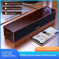 Altavoz de Madera Clásico, Inalámbrico/Con Cable, Doble Uso, Altavoz de Pared/Escritorio, Sonido HiFi, Conector de Audio de 3.5mm