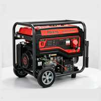 Générateur d'électricité portable à essence 4 temps compact et léger de 5000W-9500W avec démarrage électrique pour le camping, les voyages et le travail sur le terrain