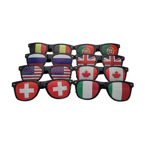 Gafas de Sol <span class=keywords><strong>con</strong></span> Logotipo Personalizado y Bandera Nacional, Lentes Perforadas, Estilo Retro Vintage de Lujo, para Fiestas y Eventos - Product Image 3