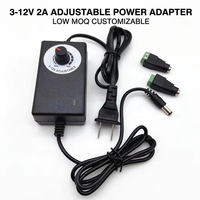 Contrôleur de vitesse de moteur DC réglable 3V-12V 3-24V 2A, adaptateur de tension variable pour ventilateur, bande LED, variateur