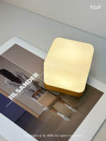 Lampe de nuit rechargeable avec logo personnalisé, design simple, carrée, ABS, de haute qualité, lampe de nuit intelligente à LED pour table