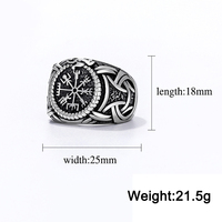 Bague de soldat viking nordique pour hommes, bague viking nordique en acier inoxydable, amulette dragon scandinave, offre spéciale