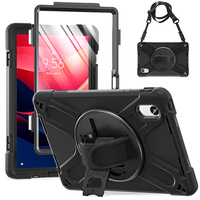 Étui pour tablette Lenovo Tab M11 TB330FU Pad 2024 TB331FC, en silicone épais, antichoc, robuste, avec bandoulière et béquille rotative