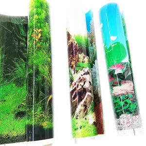 Boyu Fish tank background Aquarium Ornaments Plastic Background.30cm,40cm,50cm,60cm 3d aquarium background manufacturers