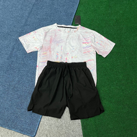 Ensemble de sport d'été pour homme : T-shirt à manches courtes et short imprimé camouflage abstrait, séchage rapide, idéal pour la gym, le fitness et la course à pied