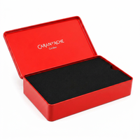 Boîte cadeau rectangulaire en fer blanc recyclable personnalisée, étui de rangement cosmétique imprimé avec logo sur mesure