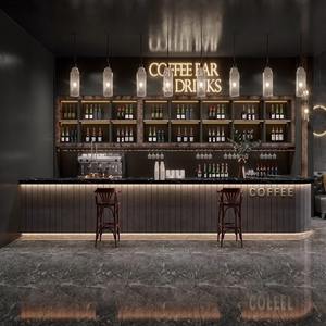 Mostrador de Recepción Personalizado Estilo <span class=keywords><strong>Vintage</strong></span> para Bar, Pub, Cafetería, Hotel, Restaurante de Hot Pot, Caja Registradora, Escritorio Frontal de Esquina y <span class=keywords><strong>Vitrina</strong></span> - Product Image 4