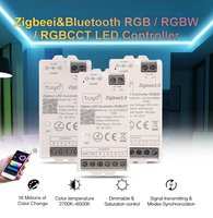 Contrôleur LED Tuya WiFi Zigbee pour bande LED DIM CCT RGB RGBW RGBCCT DC12V-24V Alexa Google Smart Life, variateur LED